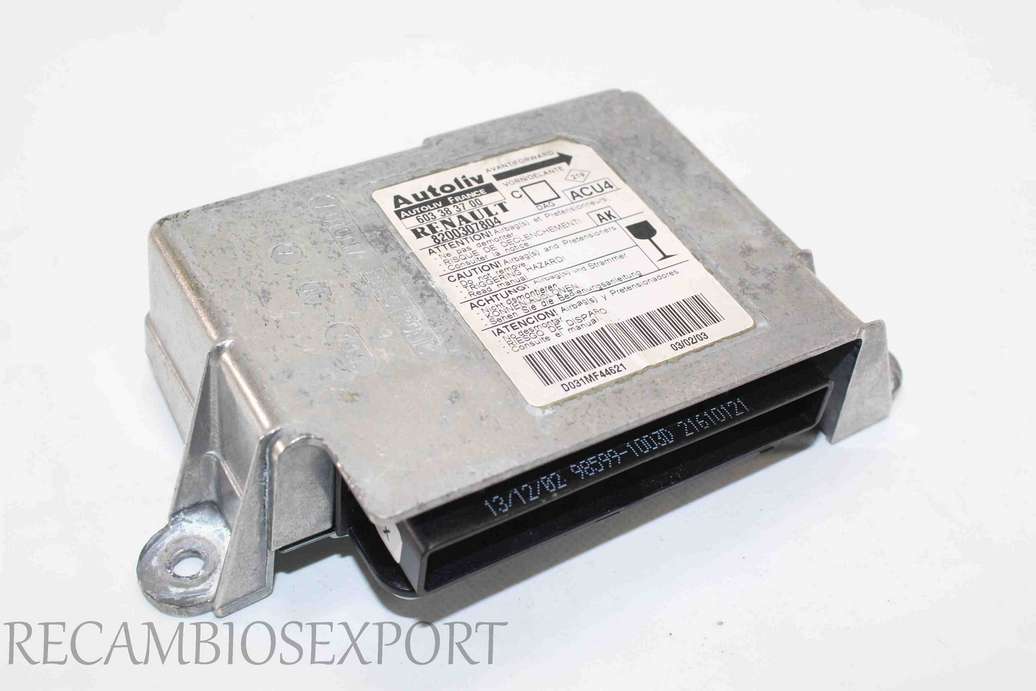 Centralita de airbag Renault Megane 8200307804 AK Autoliv 603383700 603 38 37 00 - foto 1