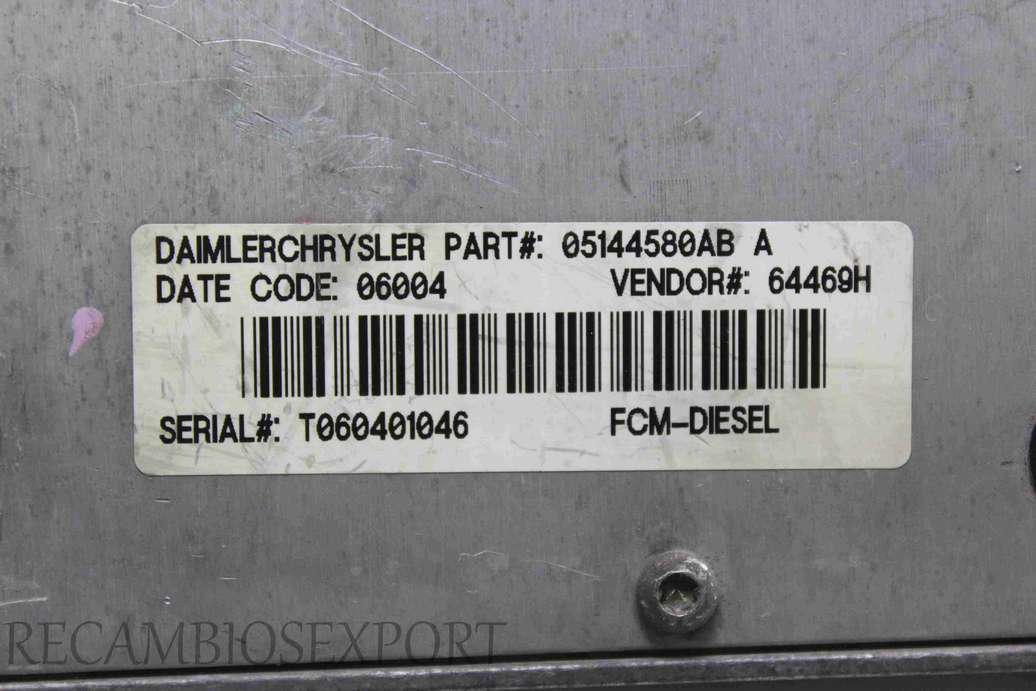 Modulo de control transmisión Jeep Grand Cherokee Chrysler Voyager 05144580ABA 05144580AB A T060401046 - foto 2