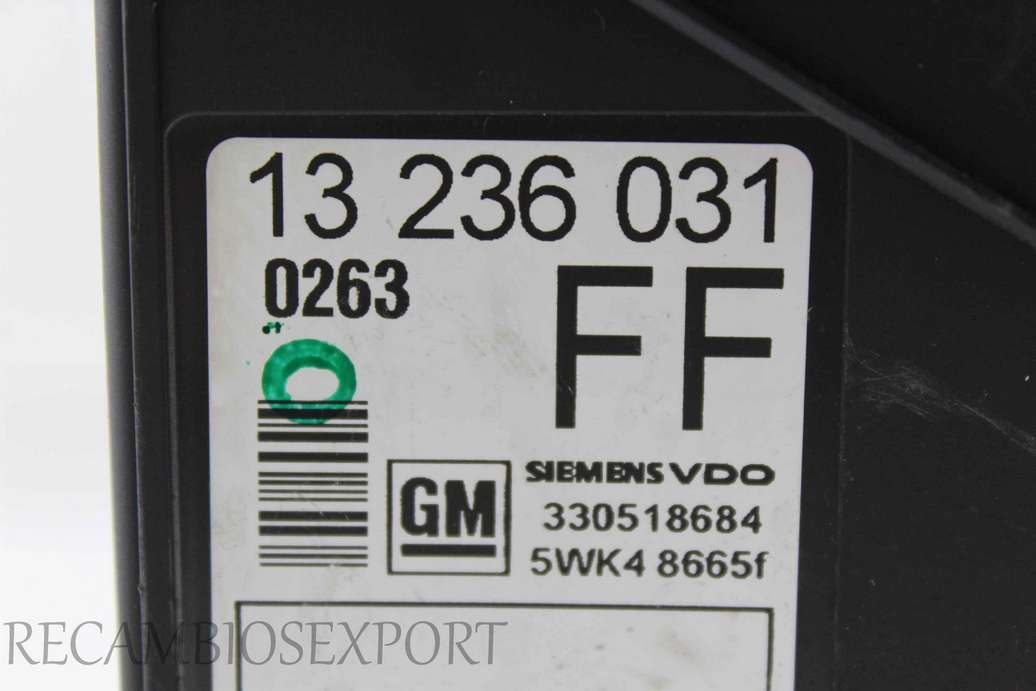 Modulo control Opel Corsa C Mervia A GM 13236031 13 236 031 Siemens VDO 5WK48665F 5WK4 8665F - foto 2