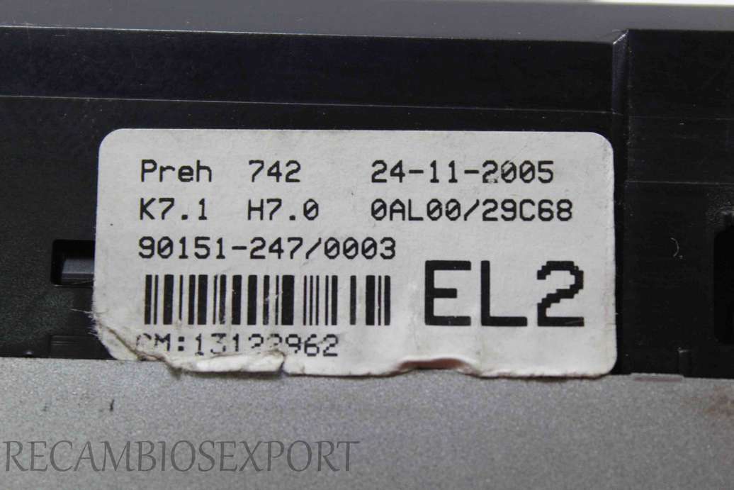 Panel de clima Opel Astra H 13122962 901512470003 90151-247/0003 - foto 2