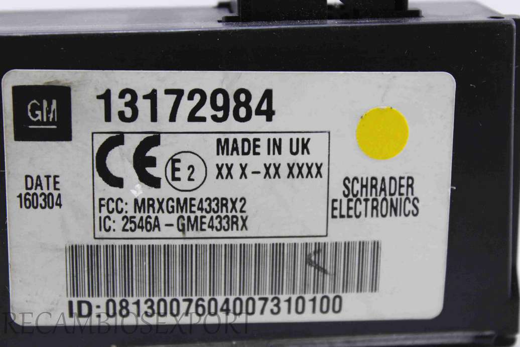 Modulo de presión de los neumáticos Opel Vectra C 13172984 2546AGME433RX 2546A-GME433RX - foto 2