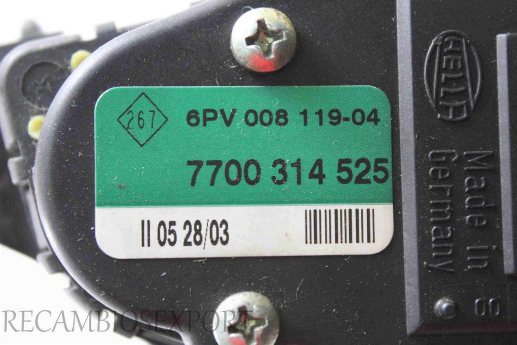 Pedal acelerador potenciometro Opel Movano A Renault Master 7700314525 7700 314 525 6PV00811904 6PV 008 119-04 - foto 2