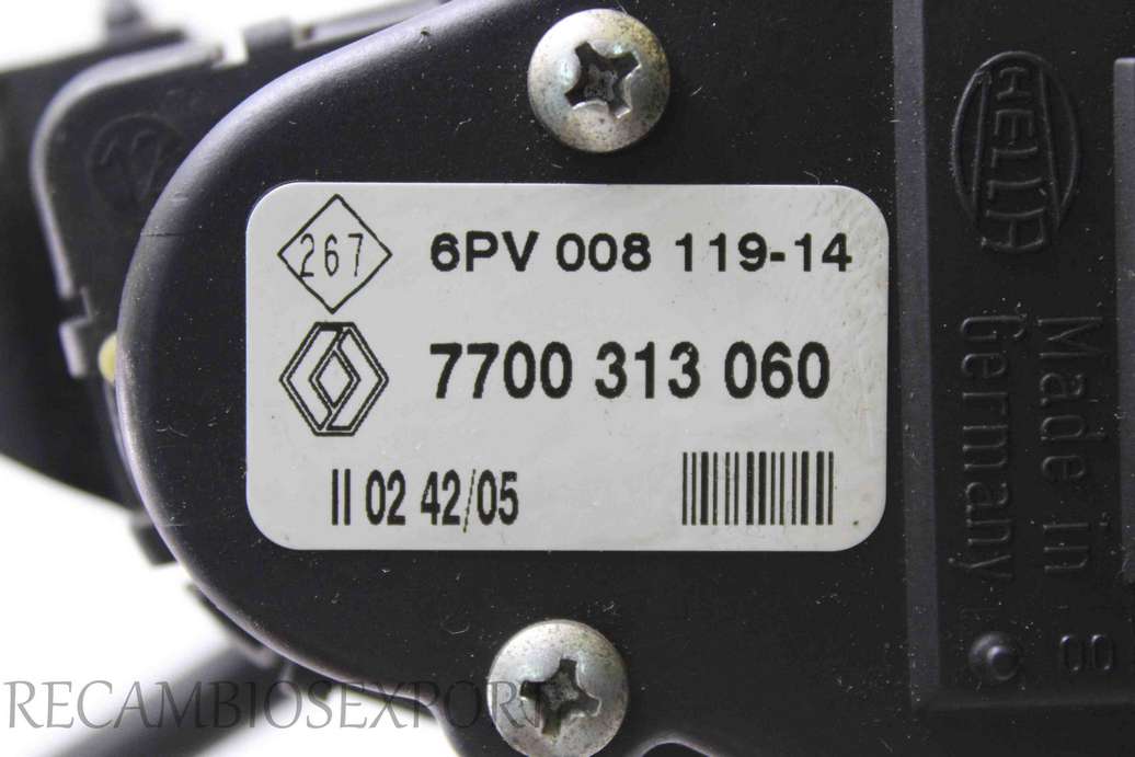 Pedal acelerador potenciometro Renault Trafic Vivaro Primastar 7700313060 7700 313 060 6PV00811914 6PV 008 119-14 - foto 2