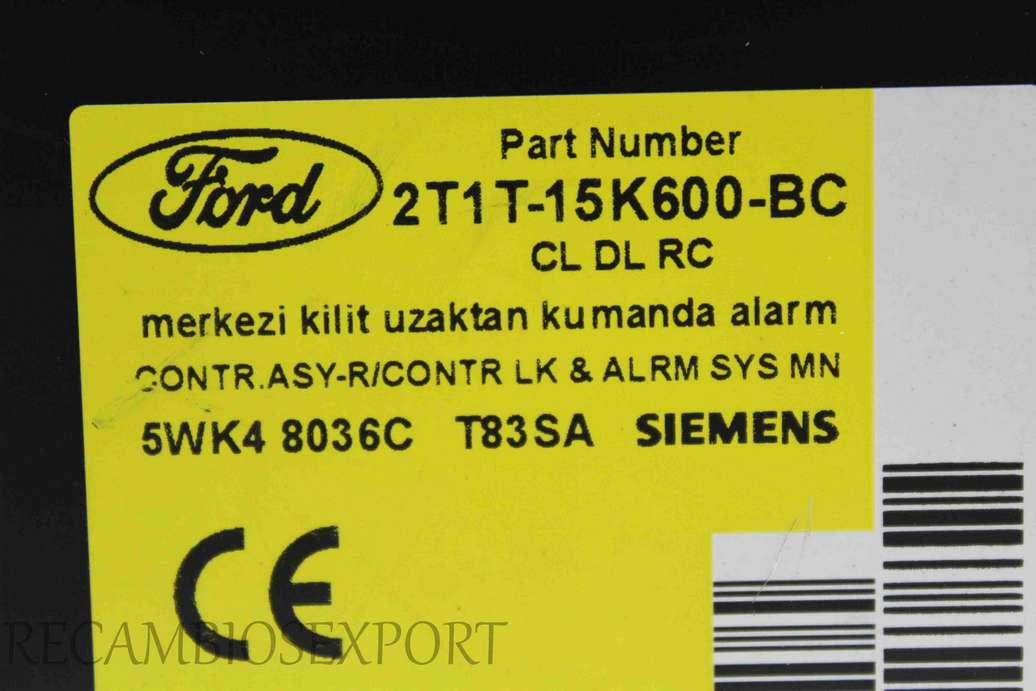 Centralita de confort Ford Tourneo Tranzit 2T1T15K600BC Siemens 5WK48036C 5WK4 8036C T83SA - foto 2