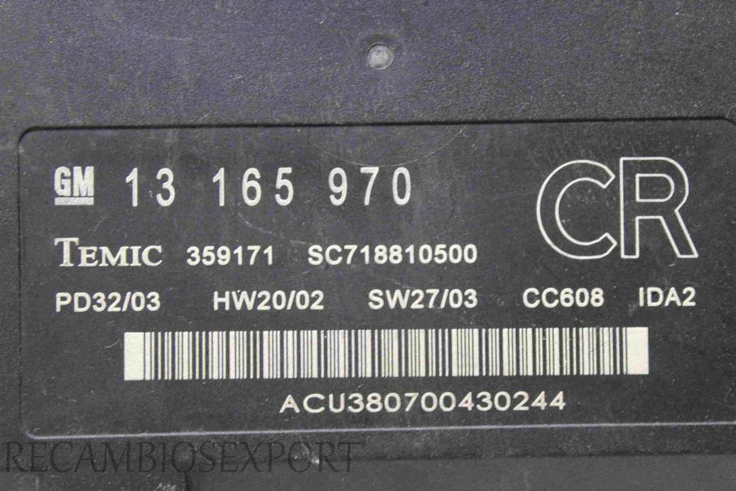 Modulo de control Opel Vectra Signum 13165970 13 165 970 Temic 359171 SC718810500 - foto 2