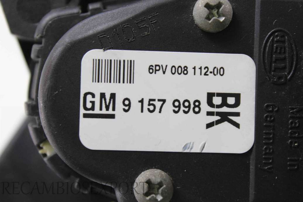 Pedal acelerador potenciometro Opel Astra GM9157998 GM 9157998 9 157 998 6PV00811200 6PV 008 112-00 - foto 2