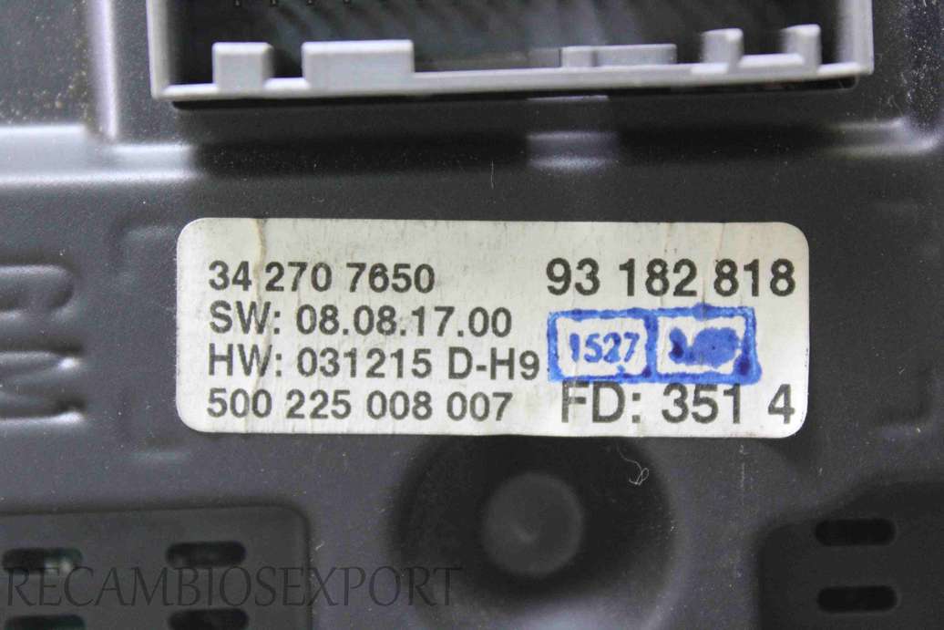 Pantalla display Opel Vectra C 93182818 93 182 818 342707650 34 270 7650 500225008007 500 225 008 007 - foto 2