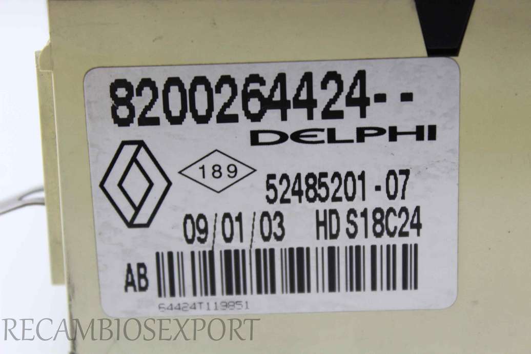 Panel de clima Renault Laguna 8200264424 Delphi 52485201-07 5248520107 HDS18C24 - foto 2