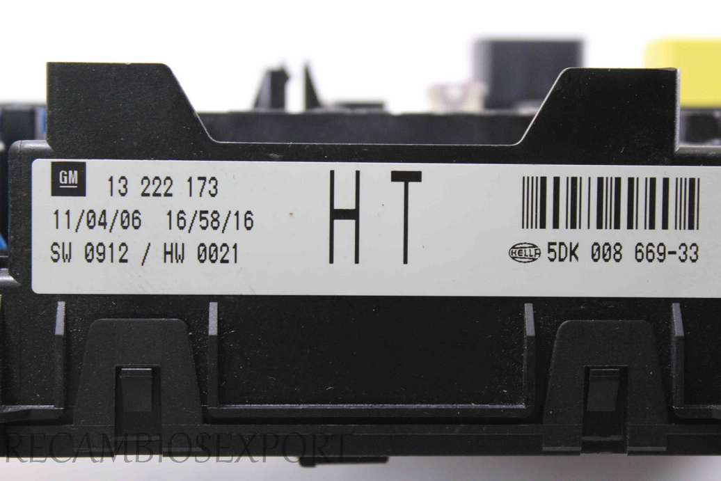 Caja de fusibles Opel Astra 13222173 13 222 173 Hella 5DK00866933 5DK 008 669-33 - foto 2