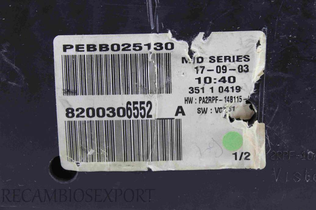 Cuadro de instrumentos Renault Megane 8200306552A 8200306552-A - foto 3