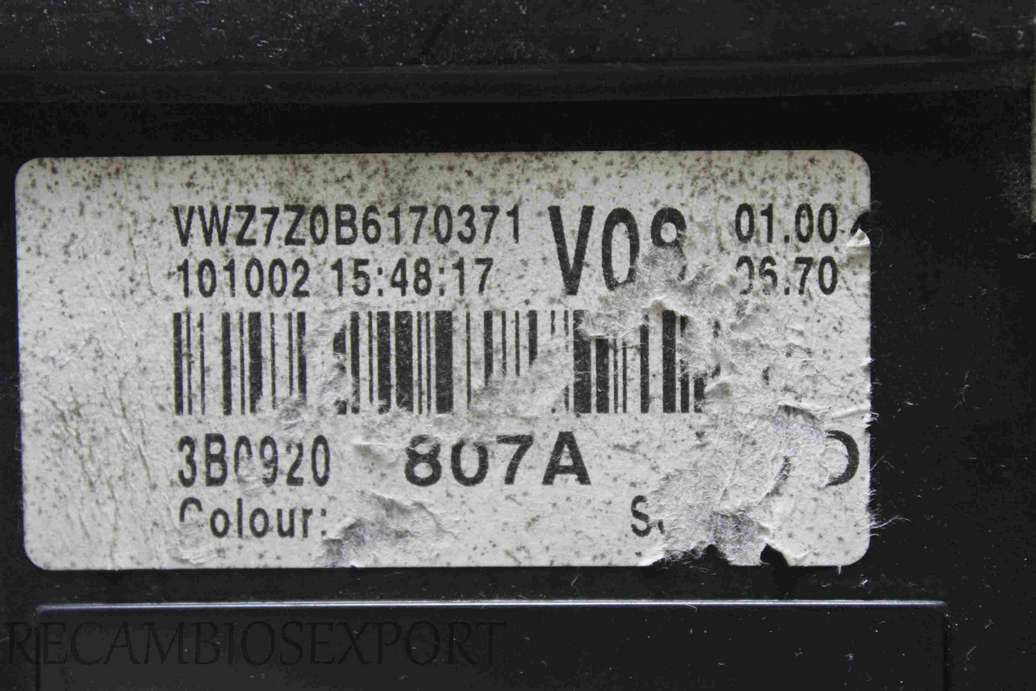 Cuadro de instrumentos Volkswagen Passat 3B0920807A 3B0920 807A VD0 110080197004 110.080.197/004 - foto 4