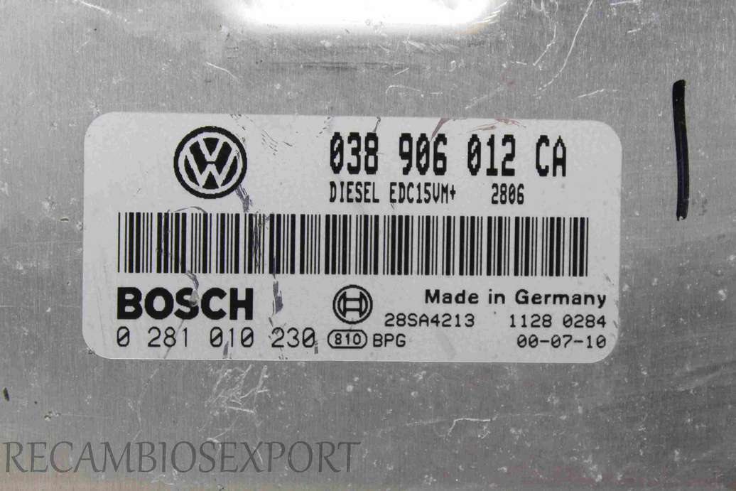 Centralita del motor Seat Leon Toledo 038906012CA 038 906 012 CA Bosch 0281010230 0 281 010 230 - foto 2