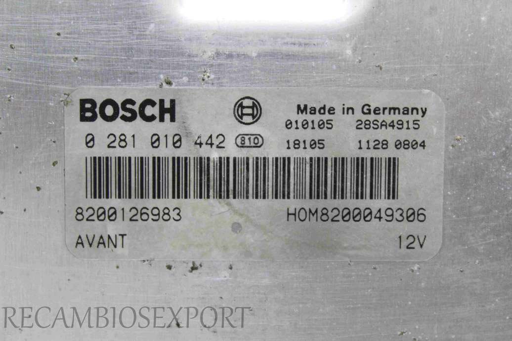Centralita del motor Renault Scenic 8200126983 HOM8200049306 Bosch 0281010442 0 281 010 442 - foto 2