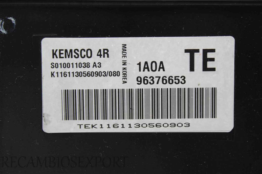 Centralita del motor Chevrolet Aveo 1A0A 96376653 Siemens S010011038A3 S010011038 A3 - foto 2