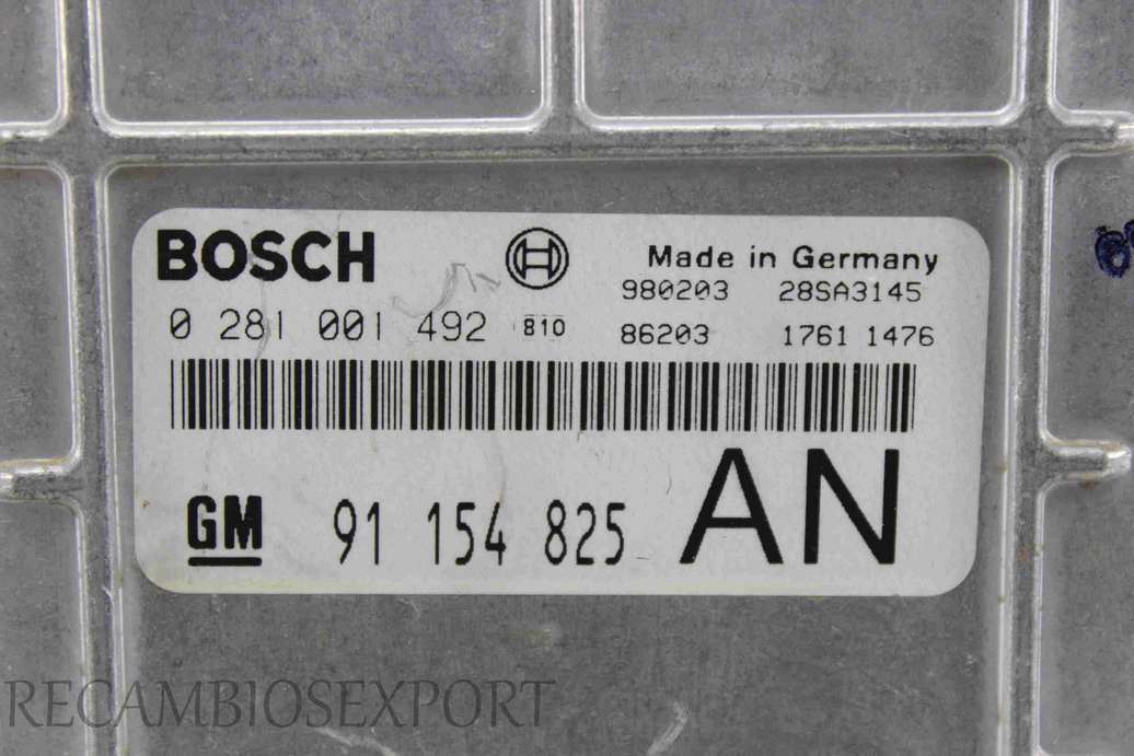 Centralita del motor Opel Frontera 91154825 91 154 825 Bosch 0281001492 0 281 001 492 - foto 2