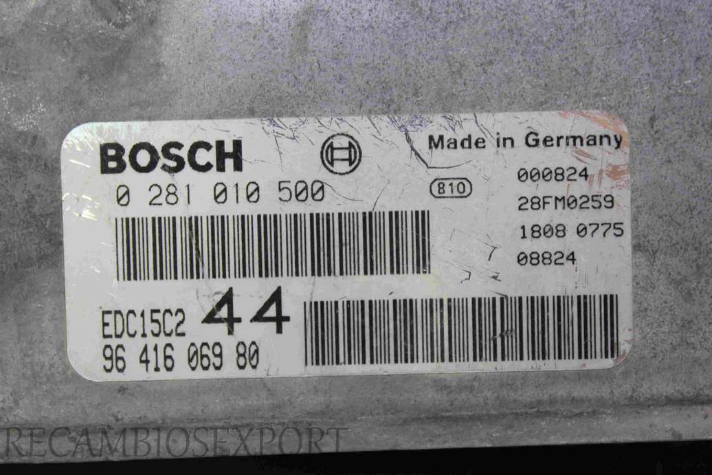Centralita del motor Peugeot 206 9641606980 96 416 069 80 Bosch 028101050 0 281 010 500 EDC15C2 44 - foto 2