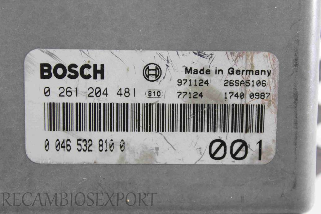 Centralita del motor Alfa Romeo 145 146 00465328100 0 046 532 810 0 Bosch 0261204481 0 261 204 481 - foto 2
