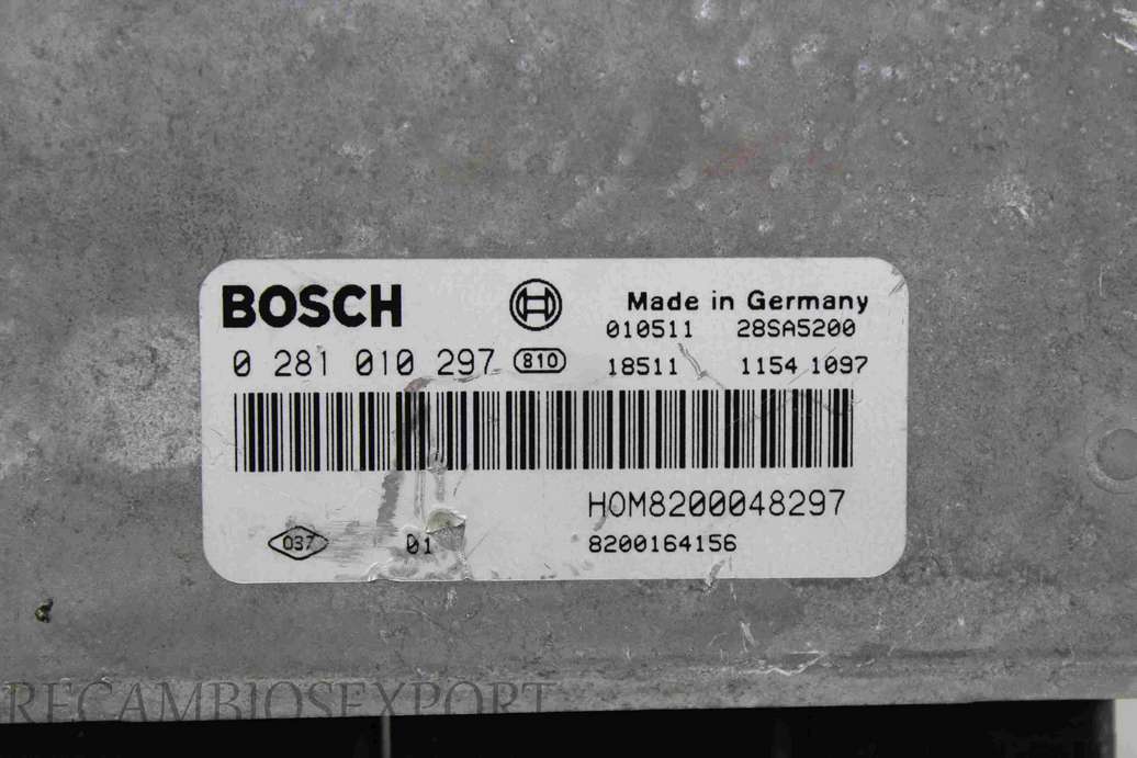Centralita del motor Renault Laguna HOM8200048297 8200164156 Bosch 0281010297 0 281 010 297 - foto 2