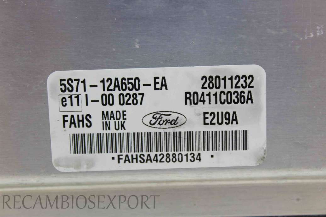 Centralita del motor Ford Mondeo 5S7112A650EA 5S71-12A650-EA R0411C036A E2U9A - foto 2