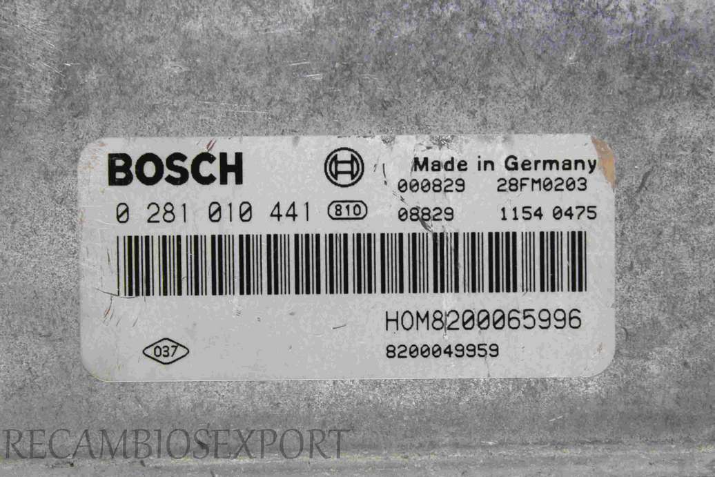 Centralita del motor Volvo S40 V40 HOM8200065996 8200049959 Bosch 0281010441 0 281 010 441 - foto 2