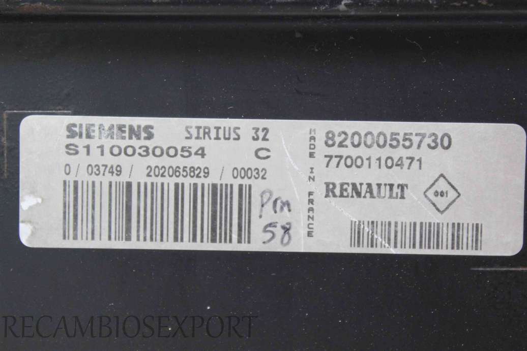 Centralita del motor ECU Renault Megane 8200055730 7700110471 SIEMENS S110030054C S110030054 C - foto 2