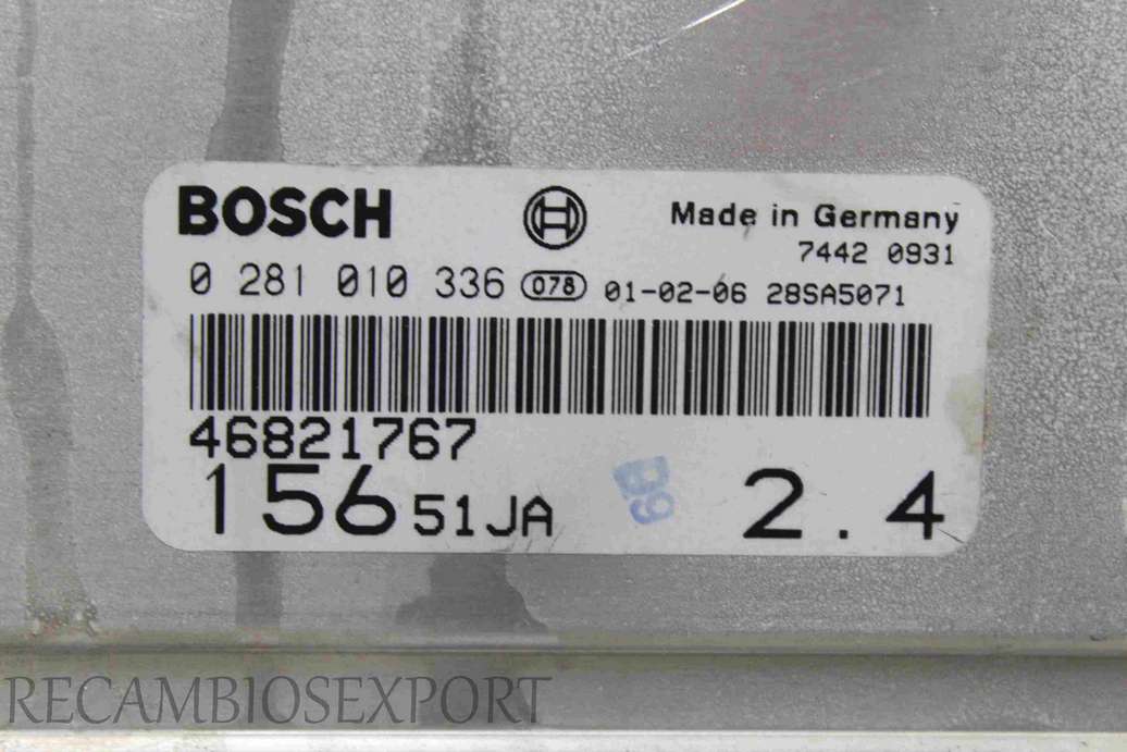 Centralita del motor Alfa Romeo 156 46821767 15651JA Bosch 0281010336 0 281 010 336 - foto 2
