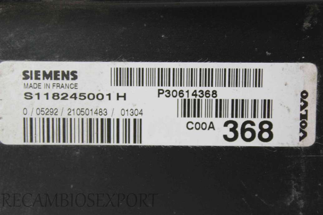 Centralita del motor Volvo S40 P30614368 C00A368 C00A 368 Siemens S118245001H S118245001 H - foto 2