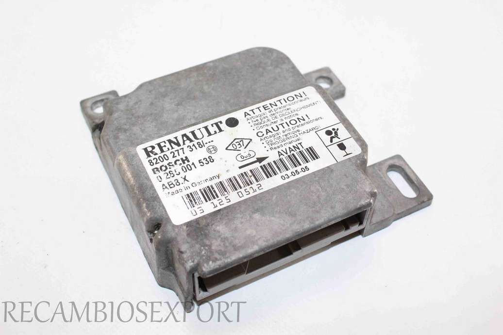 Centralita de airbag Renault Clio 8200277318 8200 277 318 Bosch 0285001538 0 285 001 538 - foto 1