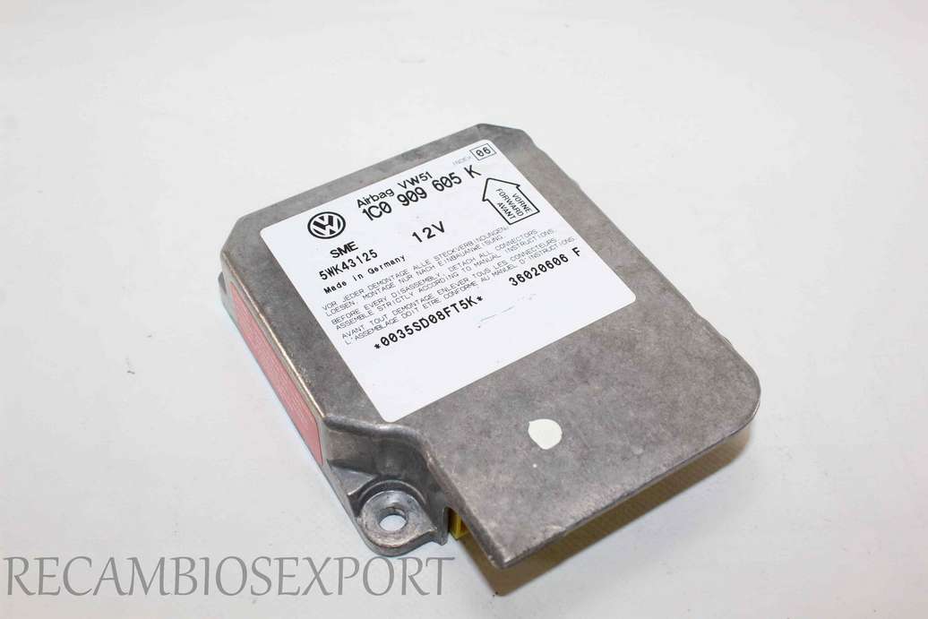 Centralita de airbag VW Polo Skoda Fabia 1C0909605K 1C0 909 605 K SME 5WK43125 IND 06 - foto 1