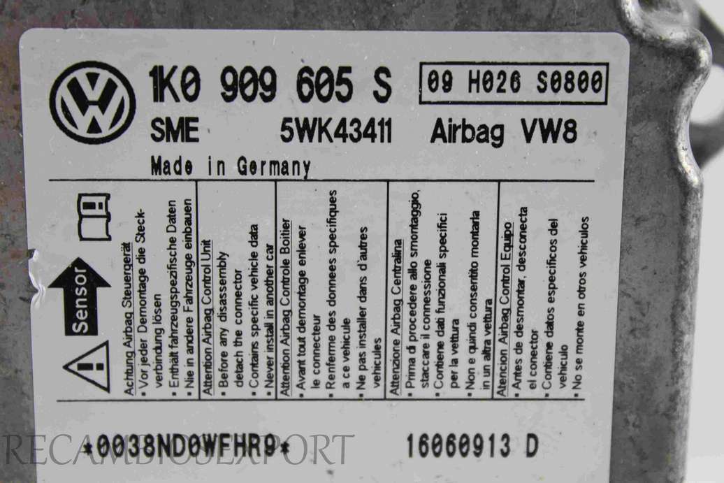 Centralita de Airbag Skoda Octavia - foto 2