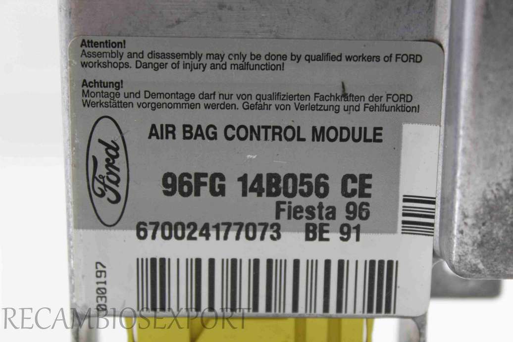 Centralita de airbag Ford Fiesta 96FG14B056CE 96FG 14B056 CE - foto 2