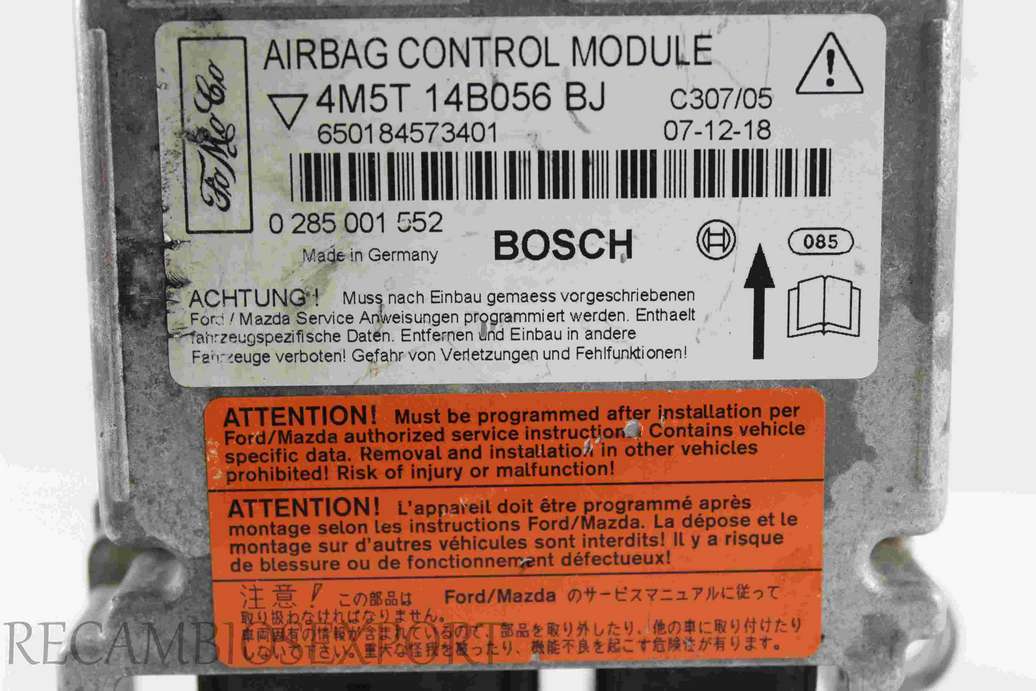 Centralita de airbag Ford Focus 4M5T14B056BJ 4M5T 14B056 BJ Bosch 0285001552 0 285 001 552 - foto 2
