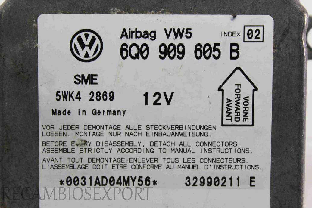 Centralita de airbag Vw Passat 6Q0909605B 6Q0 909 605 B SME 5WK42869Index 02 - foto 2