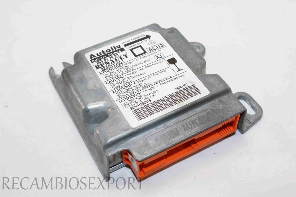 Centralita de airbag Renault Megane 8200117651 Autoliv 600 63 94 00 600639400 AJ - foto 1