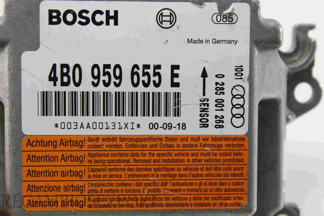 Centralita de airbag Audi A6 4B0959655E 4B0 959 655 E Bosch 0285001268 0 285 001 268 - foto 2