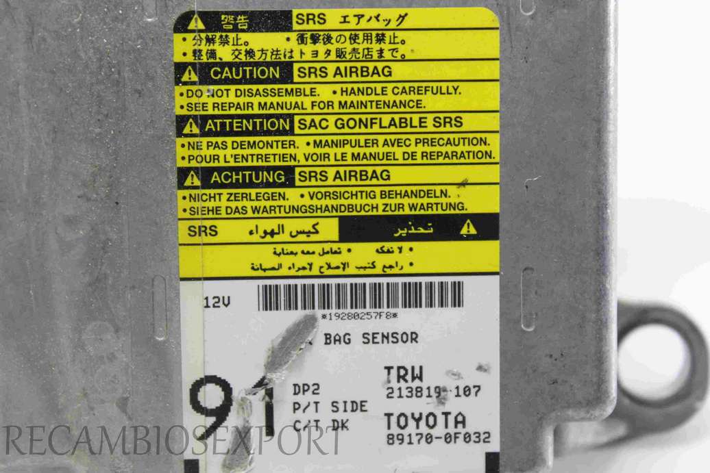 Centralita de airbag Toyota Corolla Verso 891700F032 89170-0F032 TRW 213819107 213819-107 - foto 2