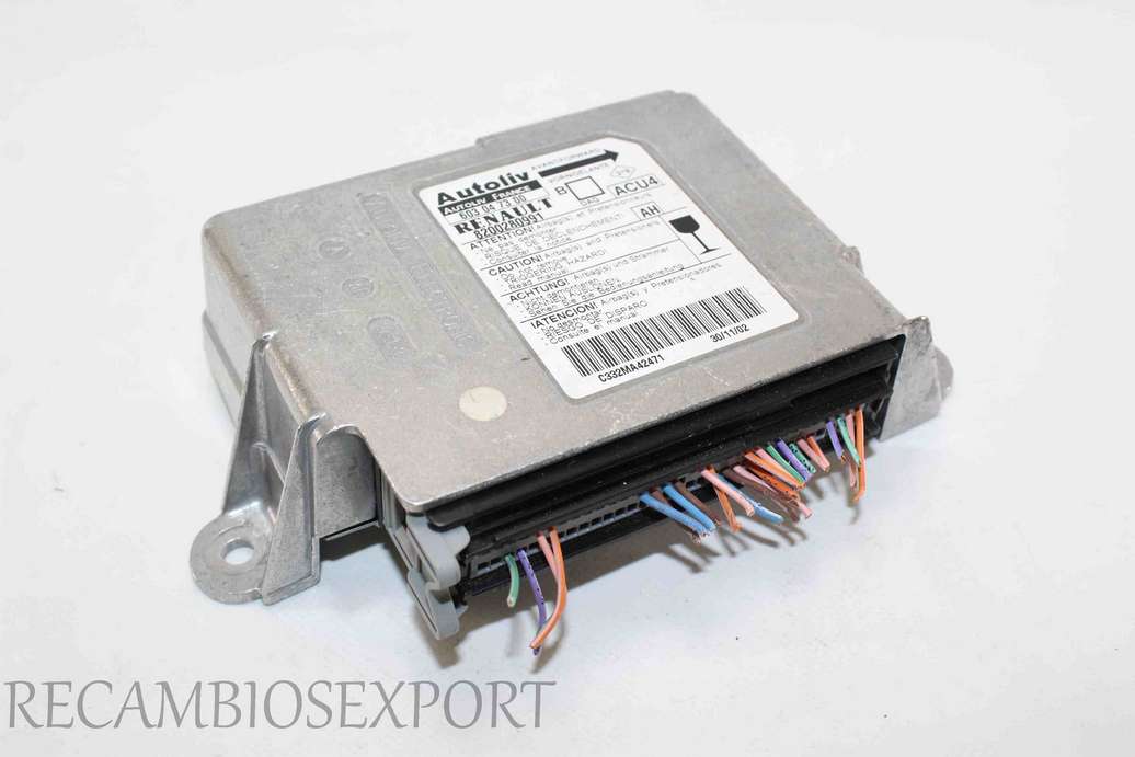 Centralita de airbag Renault Megane 8200280991 Autoliv 603047300 603 04 73 00 AH - foto 3