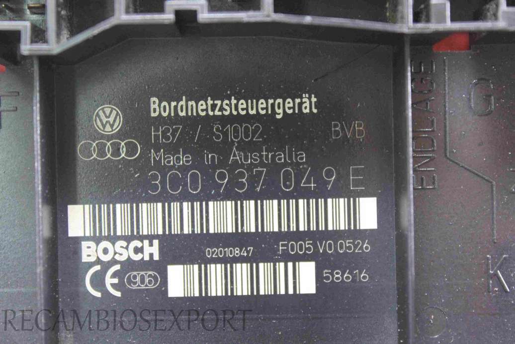 Caja de fusibles VW Seat Skoda 3C0937049E 3C0 937 049 E Bosch F005V00526 F005 V0 0526 - foto 2