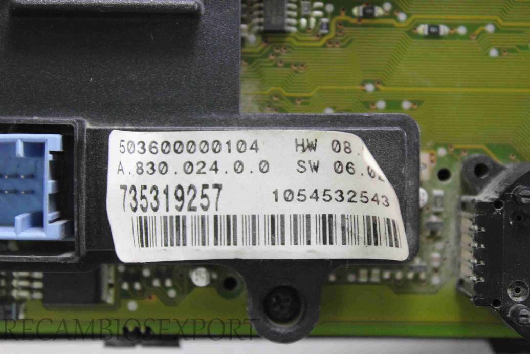 Panel de clima Fiat Stilo 735319257 503600000104 - foto 2
