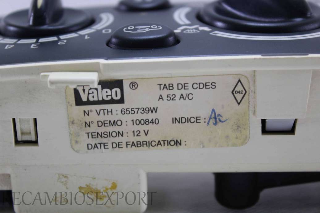 Panel de clima Renault Megane Valeo 655739W A52100848R1 - foto 2
