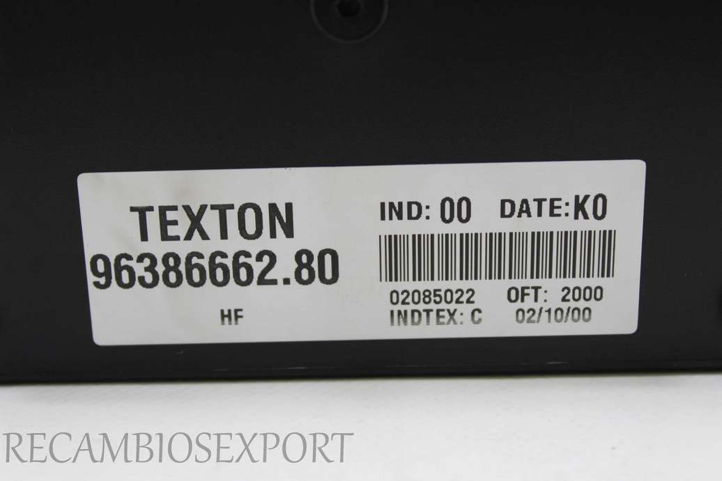 Centralita cierre centralizado Citroen Xantia 9638666280 96386662.80 Date K0 Texton Ind. C - foto 2
