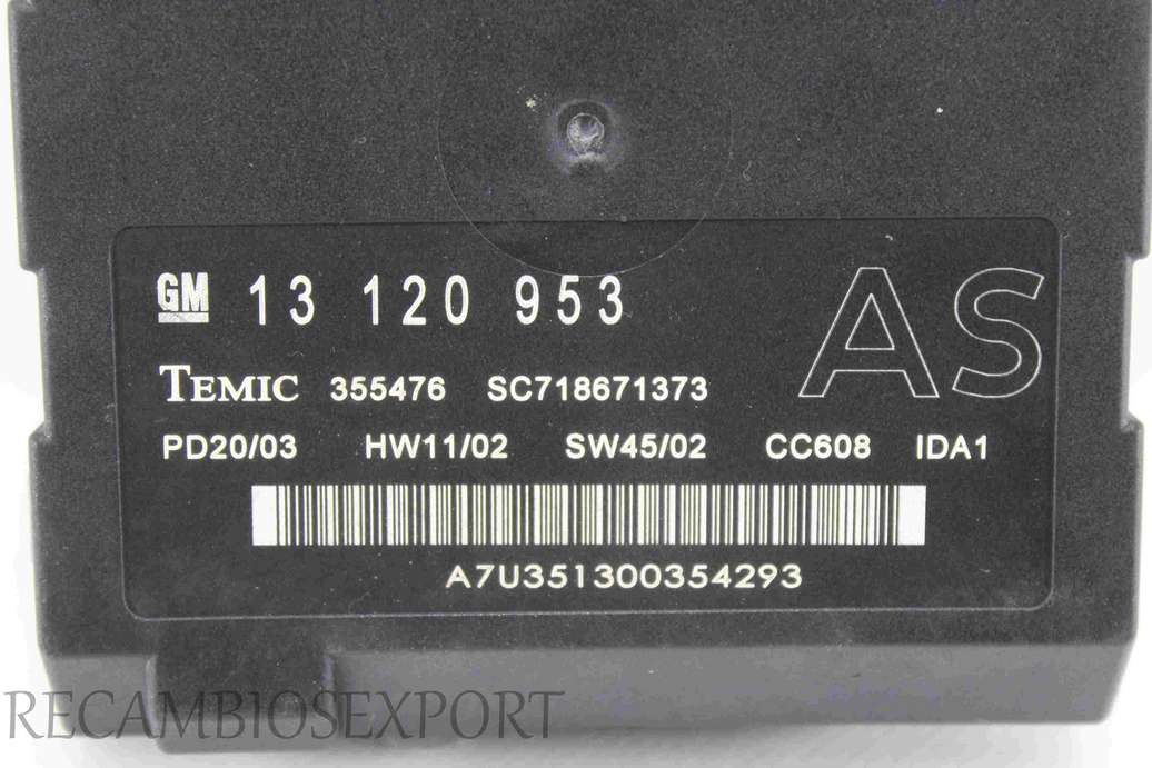 Dispositivo de control Opel Signum Vectra 13120953AS 13120953 13 120 953 AS Temic 355476 SC718671373 - foto 2