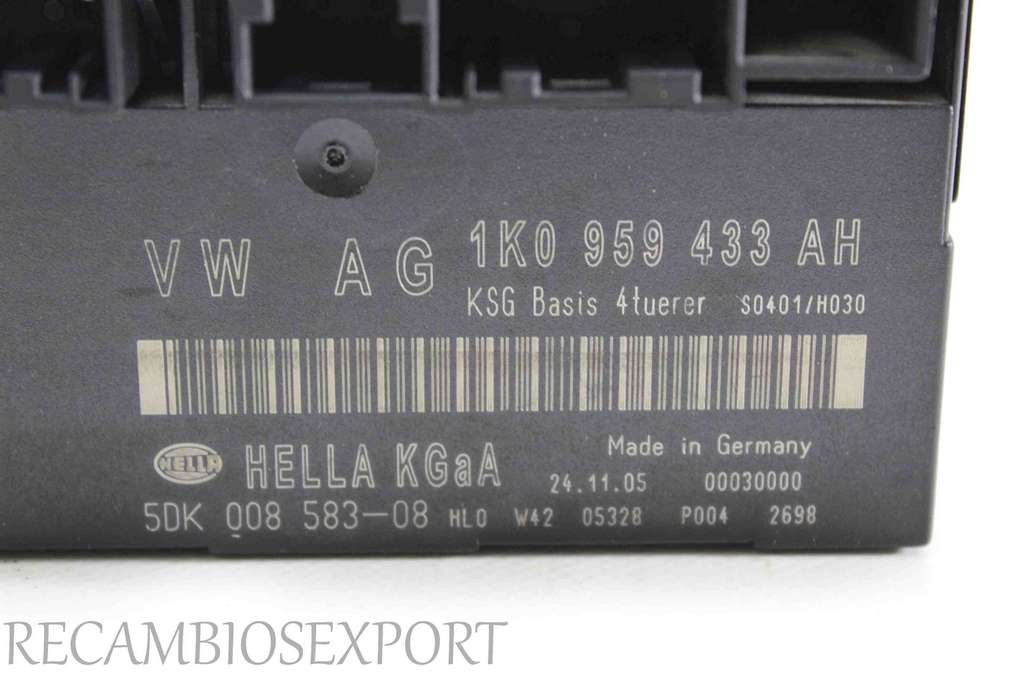 Centralita de confort Skoda Octavia 1K0959433AH 1K0 959 433 AH Hella 5DK00858308 5DK 008 583-08 - foto 2