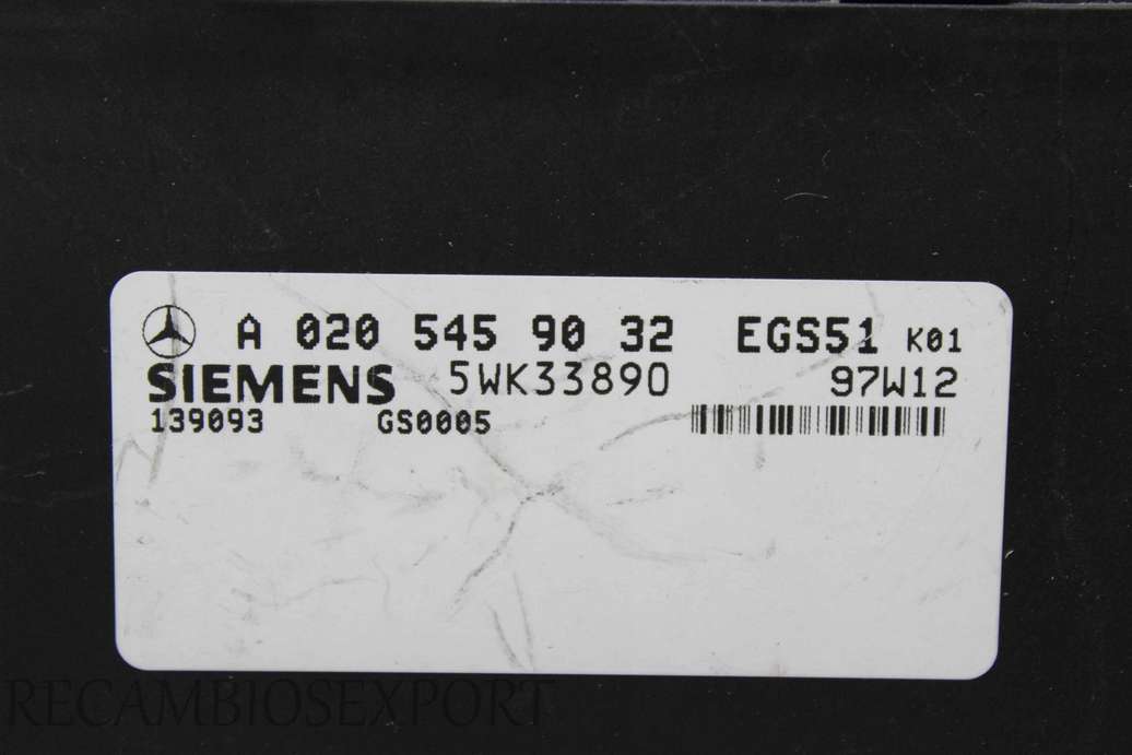 Centralita caja de cambios Mercedes W202 A0205459032 A 020 545 90 32 Siemens 5WK33890 - foto 2