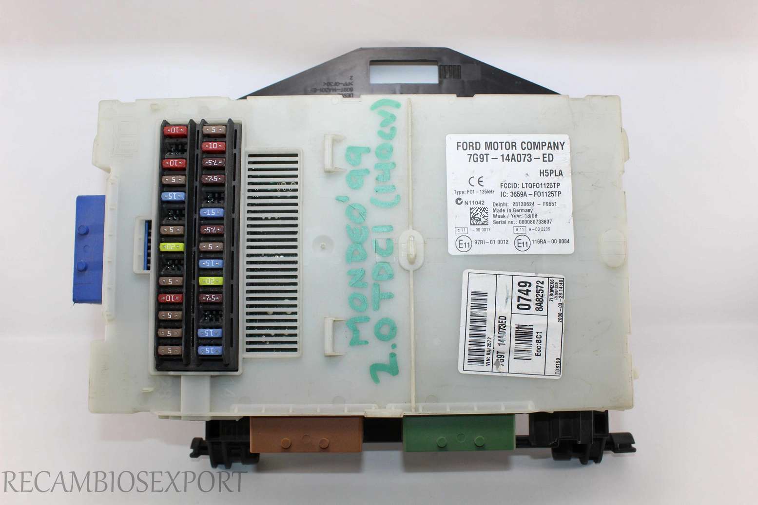 Caja de fusibles Ford Mondeo 7G9T14A073ED 7G9T-14A073-ED LTQF01125TP 3659AF01125TP 3659A-F01125TP - foto 1