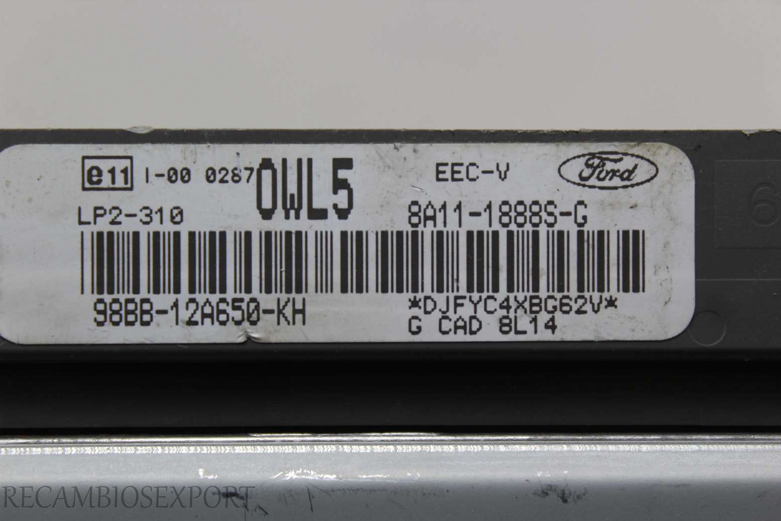 Centralita del motor Ford Cougar Mondeo 98BB12A650KH 98BB-12A650-KH OWL5 LP2-310 8A111888SG 8A11-1888S-G - foto 2