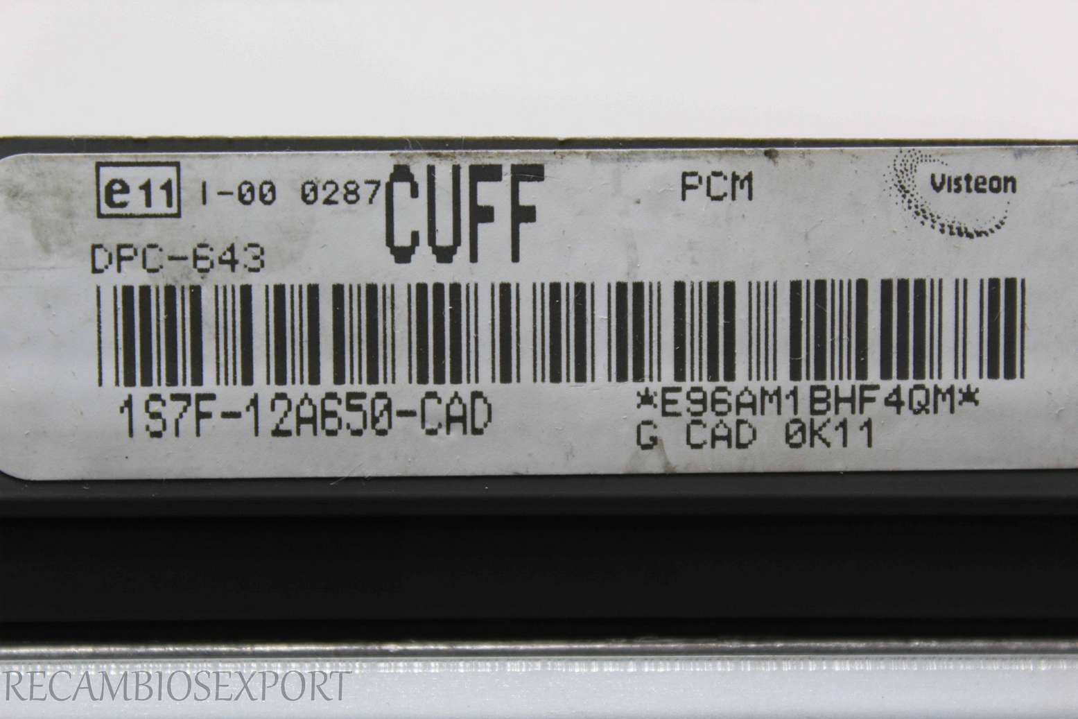 Centralita del motor Ford Mondeo 1S7F12A650CAD 1S7F-12A650 CAD CUFF DPC-643 Visteon - foto 2