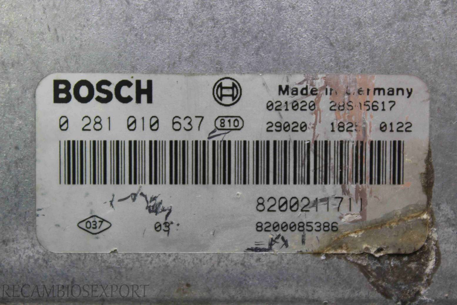 Centralita del motor Renault Laguna 8200211711 8200085386 Bosch 0281010637 0 281 010 637 - foto 2