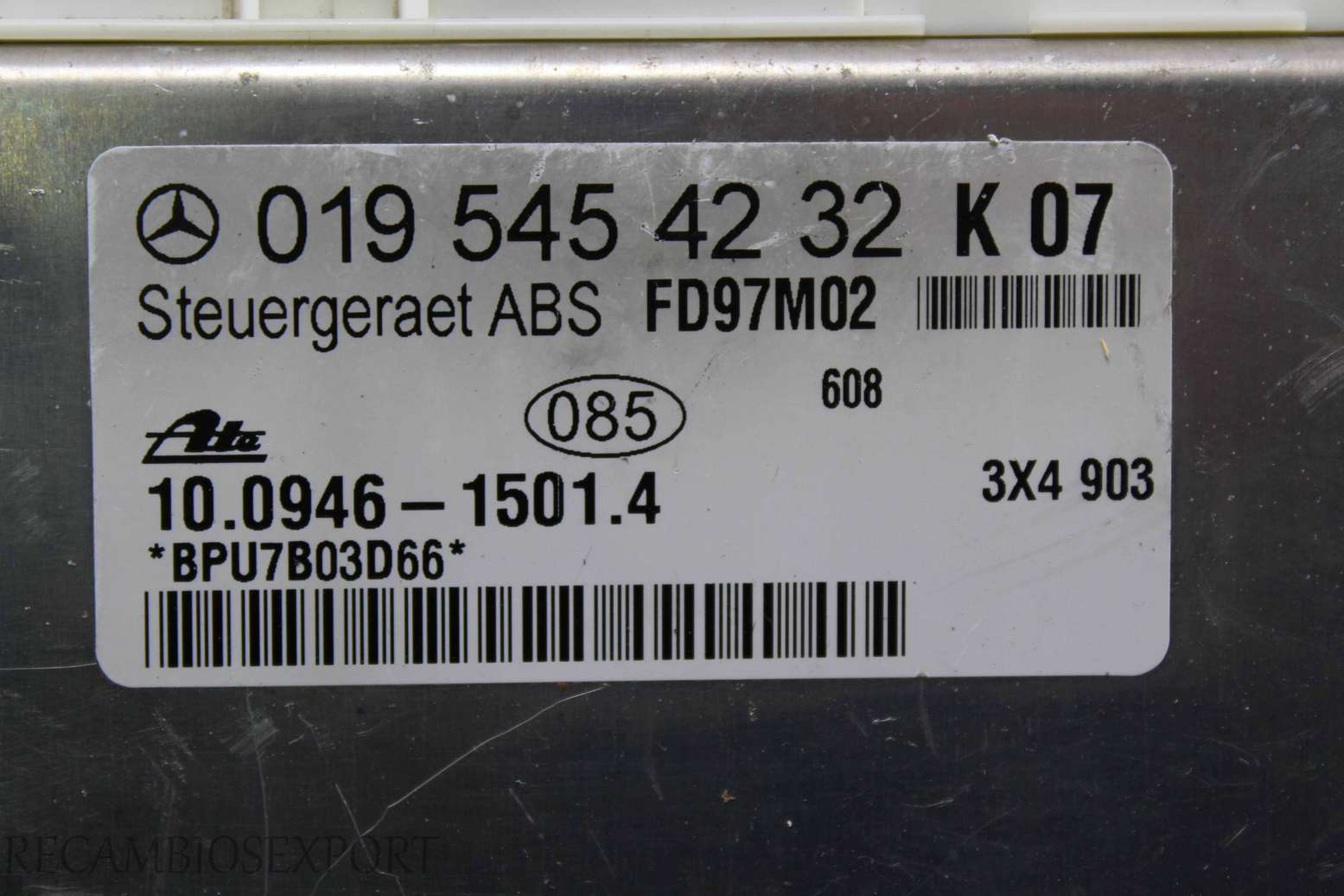 Centralita de control ABS Mercedes W202 0195454232 019 545 42 32 K 07 ATE 10094615014 10.0946-1501.4 - foto 2