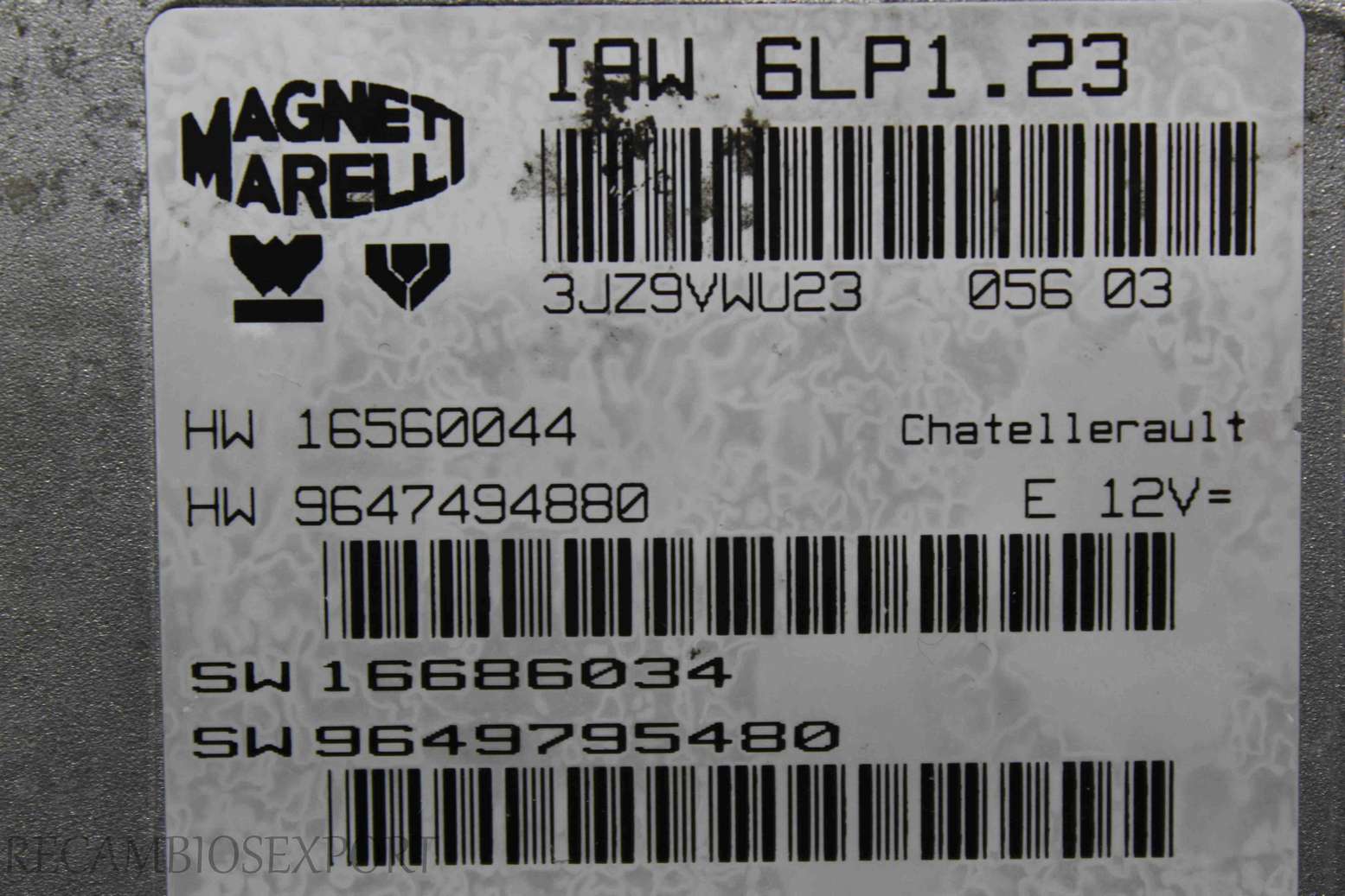 Centralita del motor Peugeot 307 Citroen C5 9647494880 HW9647494880 9649795480 SW9649795480 IAW6LP123 IAW 6LP1.23 16560044 16686034 - foto 2
